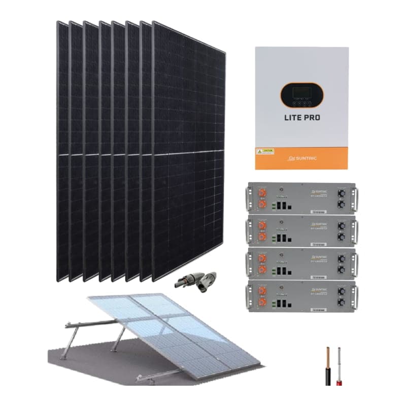 Kit fotovoltaico aislado con baterías de litio SUNTAIC Lite PRO · 6.2kW 48V 20.48kWh/día (SUNTAIC-KIT-AISLADO-LITE-PRO-6.2KW-48V-20.48KWH/DIA)