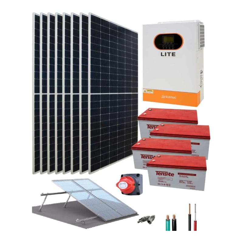 Kit solar aislado con baterías de GEL SUNTAIC Lite · 5.5kW 48V 22680Wh/día (SUNTAIC-KIT-SOLAR-AISL-BAT-GEL-LITE-5.5KW-48V-22680WH/DIA)