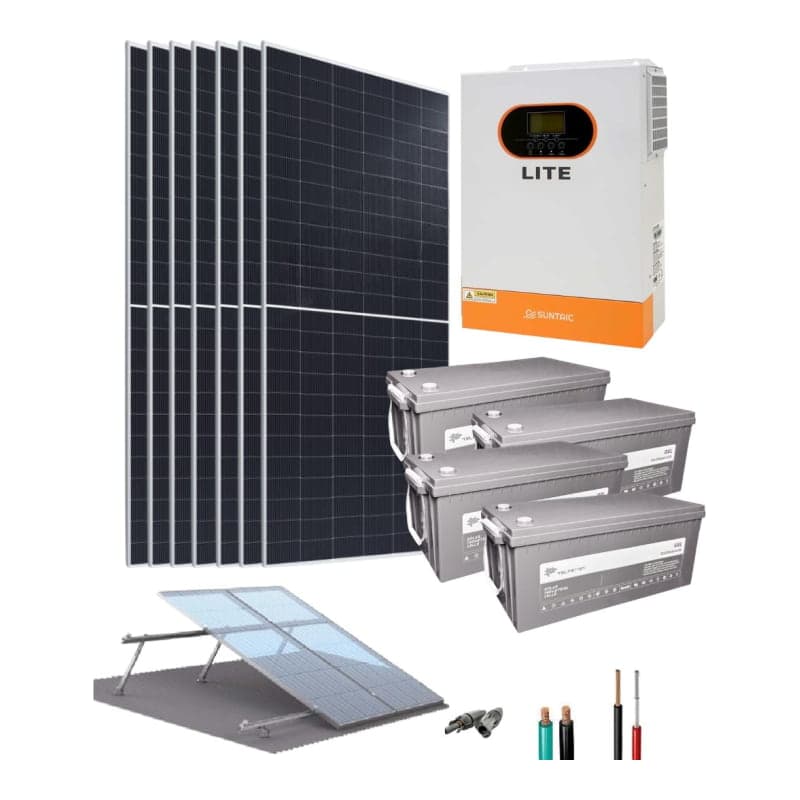 Kit solar fotovoltaico aislado con baterías de GEL SUNTAIC Lite · 5.5kW 48V 19687Wh/día (SUNTAIC-KIT-AISLADO-GEL-LITE-5.5KW-48V-19687WH/DIA)