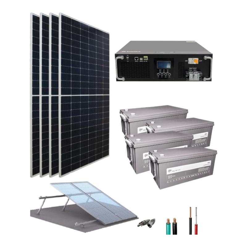 Kit iluminación solar con baterías de GEL SUNTAIC Hero · 5.5kW 48V 11340Wh/día (SUNTAIC-KIT-AISLADO-GEL-HERO-5.5KW-48V-11340WH/DIA)
