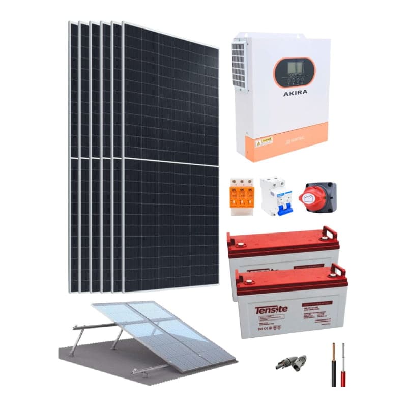 Kit solar con baterías GEL SUNTAIC Akira · 3500W 24V 16605Wh/día (SUNTAIC-KIT-AISLADO-GEL-AKIRA-3500W-24V-16605WH/DIA)