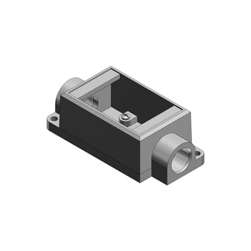 Imagen referencial de la serie: Caja fs fe rectangular T&B FSC2-TB · 2Entradas 3/4"-Ul