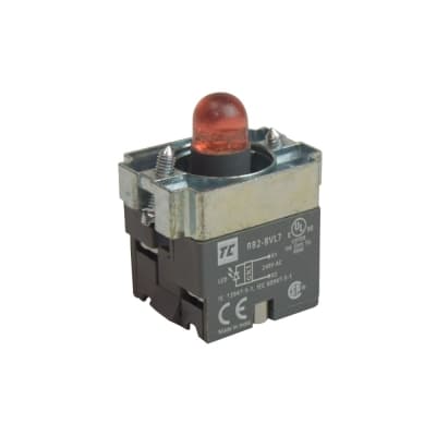 Cuerpo de luz piloto TC RB2-BVL74 · 22mm 24VAC/DC con LED rojo