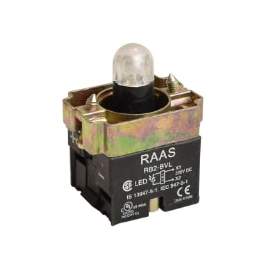 Cuerpo de luz piloto TC · 22mm 220VDC con LEDs verde (TC-CUERPO-LUZ-PILOTO-220VDC-22MM-VERDE)