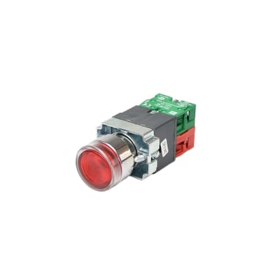 Pulsador luminoso rasante TC RCB2-BWL3475240VAC · rojo 22mm 240VAC NA+NC