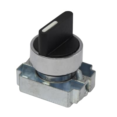 Cabeza para selector manija corta NO luminoso TC RCB2-BD21 · 2 posiciones fijas 22mm