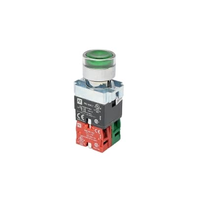 Pulsador luminoso rasante TC RCB2-BWL3375240VAC · verde 22mm 240VAC NA+NC