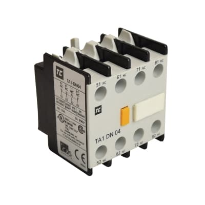 Bloque de contacto auxiliar frontal TC TA1-DN04 · 4NC para contactor