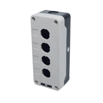 Caja vacía de termoplástico para pulsador TC RC-4P · 4 orificios 22mm IP65