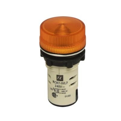 Piloto ámbar TC RCB7-IVL-75240VAC · 240VAC plástico