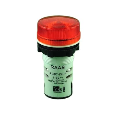 Piloto ámbar LED TC RCB7-IVL-7524V · 24VAC/DC plástico