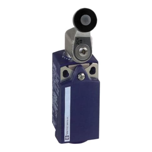 Interruptor fin carrera plástico palanca con rold TELEMECANIQUE XCKP2118G11 · 1NA+1NC osisense