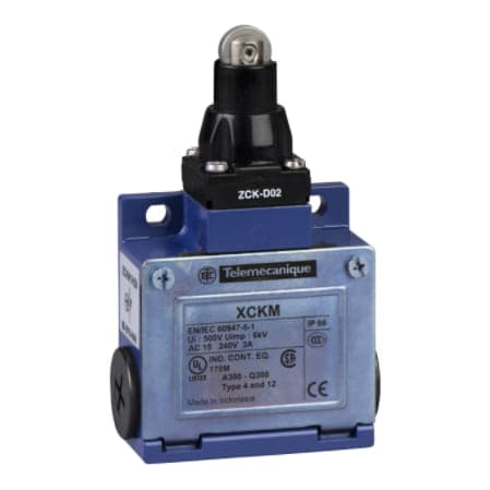 Interruptor fin carrera metal pulsador con rold TELEMECANIQUE XCKM102 · 1NA+1NC osisense