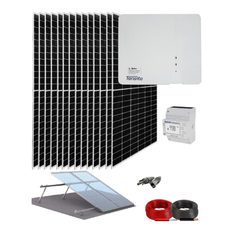 Kit solar trifásico conectado a la red TENSITE · 6kW 65.88kWh/día (TENSITE-KIT-RED-6KW-65.88KWH/DIA)