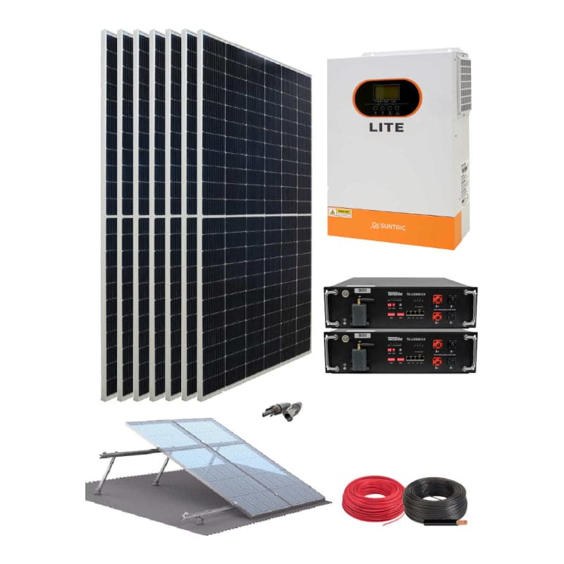 Kit solar litio TENSITE · 5500W 48V 17955Wh/día (TENSITE-KIT-AISLADO-5500W-48V-17955WH/DIA)