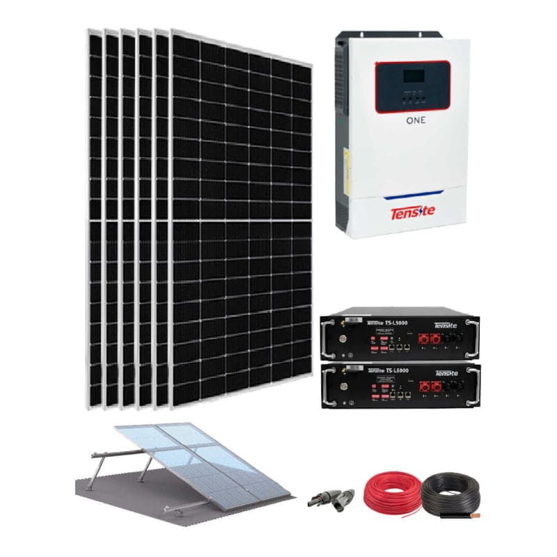 Kit solar aislado TENSITE · 5500W 48V 18300Wh/día (TENSITE-KIT-SOLAR-AISL-5500W-48V-18300WH/DIA)
