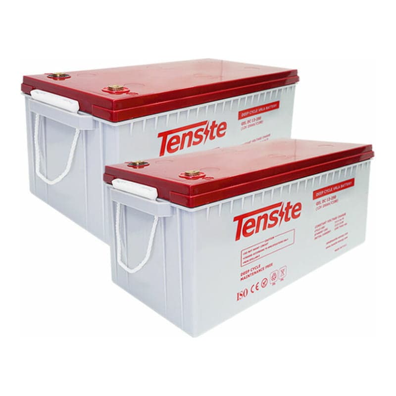 Baterías portátiles GEL TENSITE · 12V 250Ah (pack x2) (TENSITE-BATERIA-GEL-12V-250AH-PACK2)