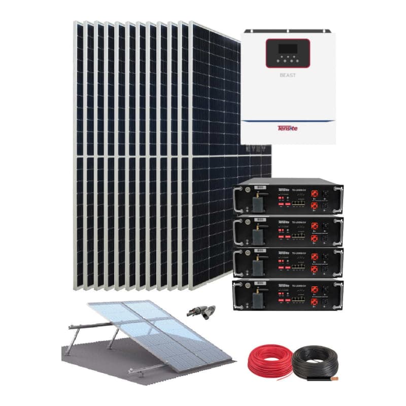 Kit solar litio TENSITE Beast · 11000W 48V 30780Wh/día (TENSITE-KIT-AISLADO-BEAST-11000W-48V-30780WH/DIA)