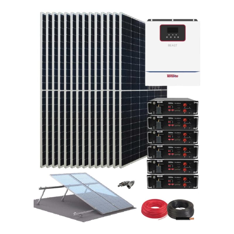 Kit solar aislado TENSITE Beast · 11000W 48V 41040Wh/día (TENSITE-KIT-AISLADO-BEAST-11000W-48V-41040WH/DIA)