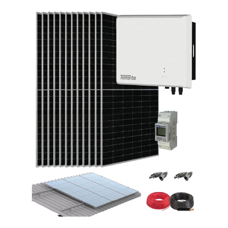 Kit solar de red panel TENSITE · tipo N 6000W 36600Wh/día (TENSITE-KIT-RED-TIPO-N-6000W-36600WH/DIA)