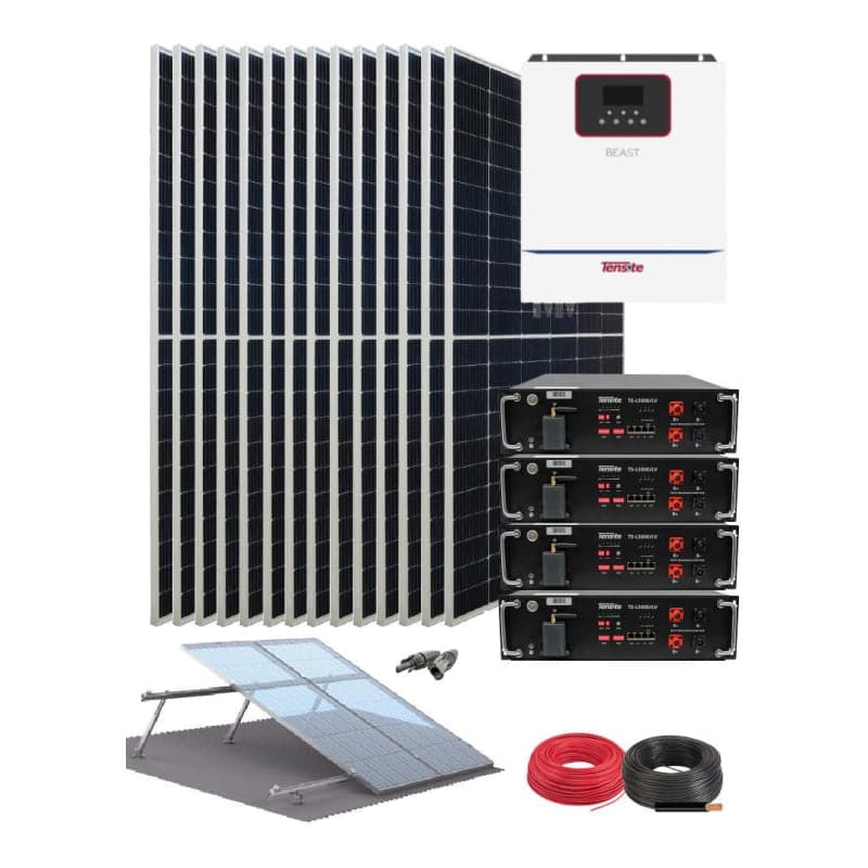 Kit solar aislado TENSITE Beast · 11000W 48V 35910Wh/día (TENSITE-KIT-AISLADO-BEAST-11000W-48V-35910WH/DIA)
