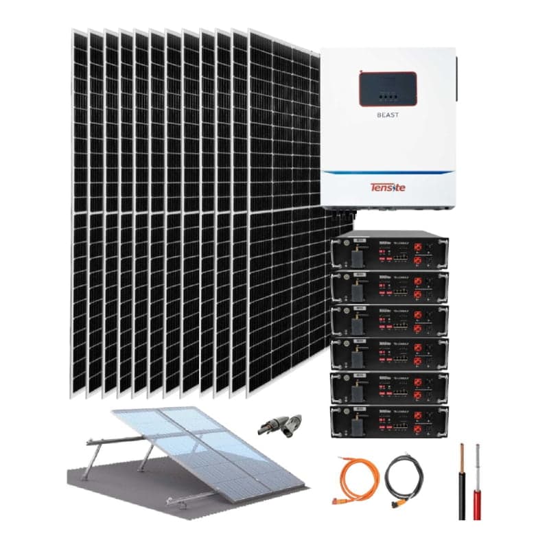 Kit solar aislado TENSITE · 11000W 48V 49.41kWh/día con batería de litio (TENSITE-KIT-AISLADO-11000W-48V-49.41KWH/DIA)