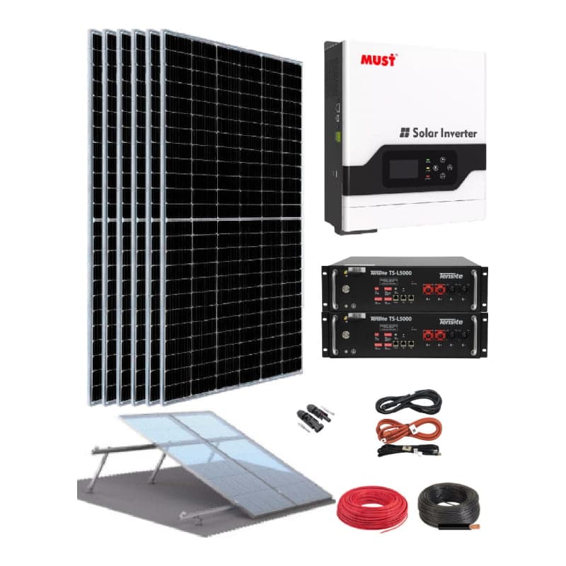 Kit fotovoltaico litio TENSITE · 5kW 48V 15kWh/día (TENSITE-KIT-AISLADO-5KW-48V-15KWH/DIA)