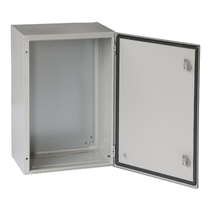 Tablero metálico para adosar TIBOX ST4 625 · 600x400x250mm con PB IP66 RAL7035 (ST4-625)