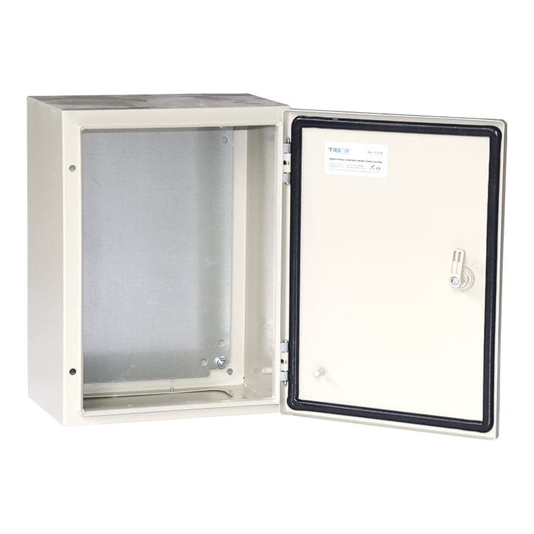 Tablero metálico para adosar TIBOX ST3 420 · 400x300x200mm IP66 RAL7035 (ST3-420)