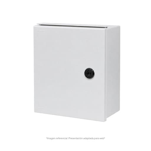 Imagen referencial de la serie: Tablero poliéster fibra de vidro para adosar TIBOX TIP-440 · 400x400x200mm con PB IP65 Ral70