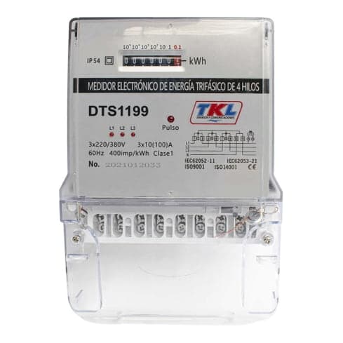 Medidor trifásico electrocnico analógico TKL DTS1199 · 380/220V