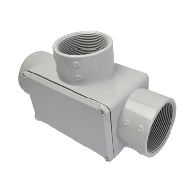 Caja condulet rectangular tipo T TRAMONTINA 56106/047 · 2 1/2" rosca BSP
