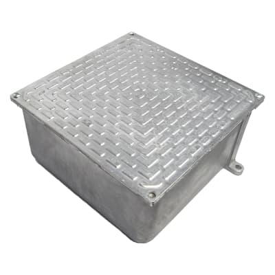 Caja de derivación aluminio TRAMONTINA 56123/001 · 100x100x60mm IP65 con tapa