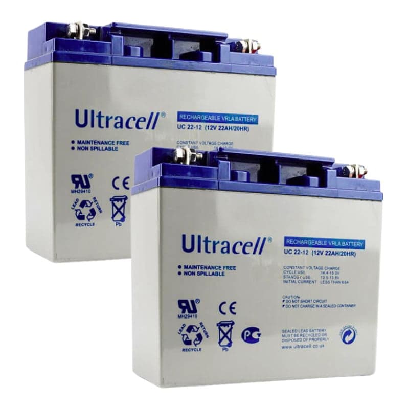 Baterías portátiles GEL ULTRACELL · 12V 22Ah (pack x2) (ULTRACELL-BATERIA-GEL-12V-22AH-PACK2)