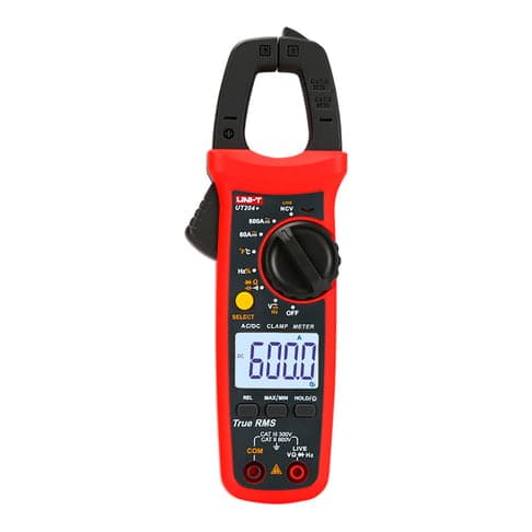 Pinza amperimétrica digital UNI-T UT204+ · 600A AC/DC, true RMS, temperatura Y LoZ