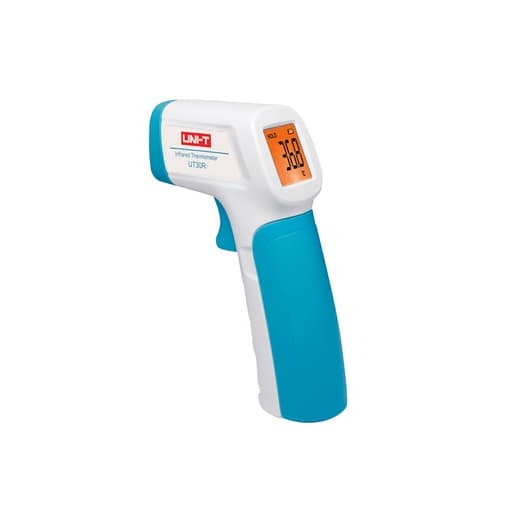 Termómetro infrarrojo básico UNI-T UT30R · rango 32 °C A 45 °C, emisividad ajustable