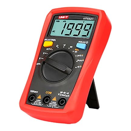 Multímetro digital compacto UNI-T UT33A+ · Auto-Rango, rango hasta 600V, para uso diario