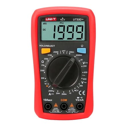 Multímetro digital UNI-T UT-33D+ · prueba de diodos, rango hasta 600V