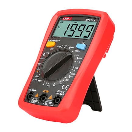 Multímetro digital UNI-T UT33B+ · prueba de baterías, rango hasta 600V