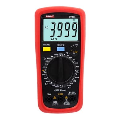 Multímetro digital true RMS UNI-T UT39A+ · medición de capacitancia, voltaje corriente