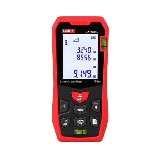 Medidor digital de distancia con laser UNI-T LM100A · 100M (METROS,PIES,PULGADAS)