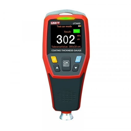 Medidor de espesor de recubrimiento UNI-T UT343D · 0-1250 µm / 0-49.2 mils