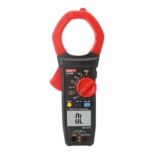 Pinza amperimétrica digital UNI-T UT-205B · 1000A AC, true RMS, medición de frecuencia