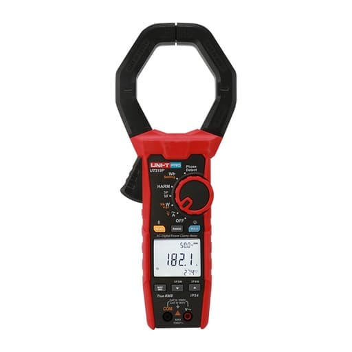Pinza amperimétrica industrial UNI-T UT219P · 600A AC/DC, true RMS, IP65, alta seguridad