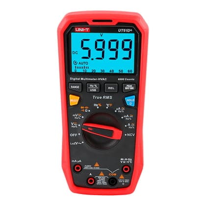 Multímetro digital true RMS UNI-T UT-61D+ · Auto-Rango, USB, con LoZ rango hasta 1000V