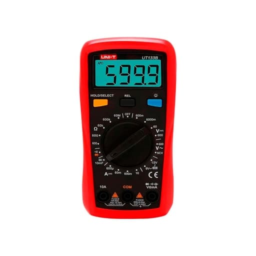 Multímetro digital UNI-T UT133B · detección NCV, prueba de baterías, rango hasta 600V