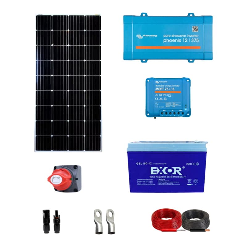 Kit aislado para focos portátil VICTRON Phoenix · 300W 12V 675Wh/día (VICTRON-KIT-AISLADO-PHOENIX-300W-12V-675WH/DIA)