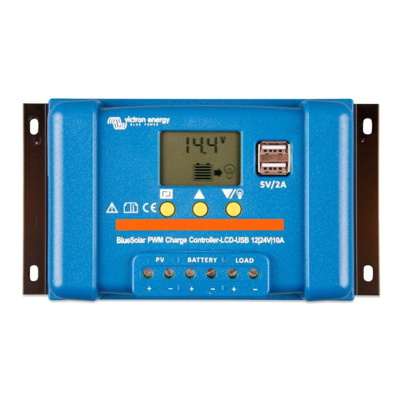 Controlador PWM VICTRON BlueSolar · 12/24V 10A LCD USB (VICTRON-CONTROLADOR-PWM-BLUESOLAR-12/24V-10A)