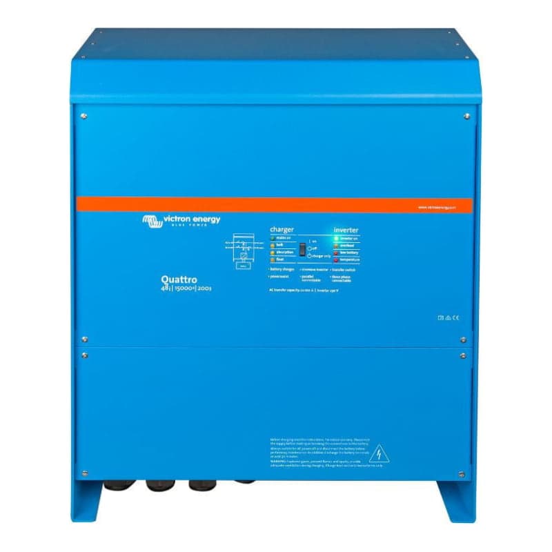 Inversor VICTRON Quattro · 15000VA 48V 200-100A (VICTRON-INVERSOR-QUATTRO-15000VA-48V-200-100A)