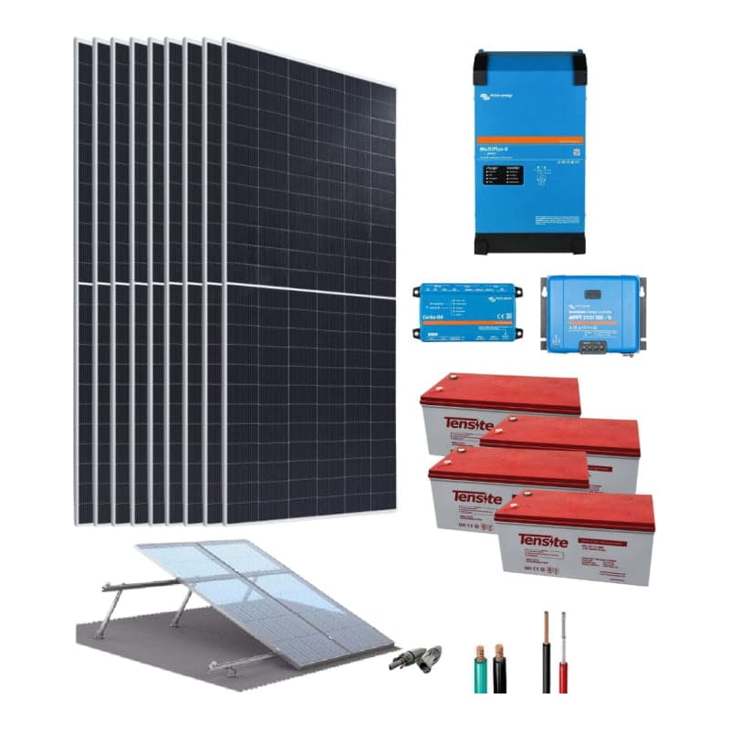 Kit fotovoltaico aislado de la red VICTRON Multiplus II · 2400W 48V 25.3kWh/día (VICTRON-KIT-AISLADO-MULTIPLUS-II-2400W-48V-25.3KWH/DIA)